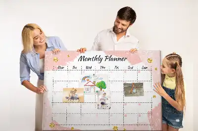 Memobord van kurk Maandelijkse planning taken