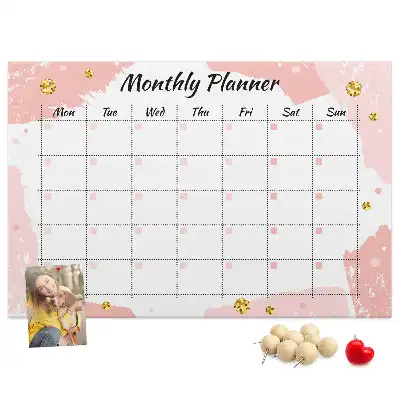 Memobord van kurk Maandelijkse planning taken