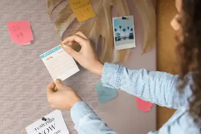 Memobord van kurk Gouden tropische bladeren