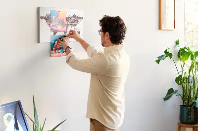 Kurk prikbord Bakstenen wereldmotief loft