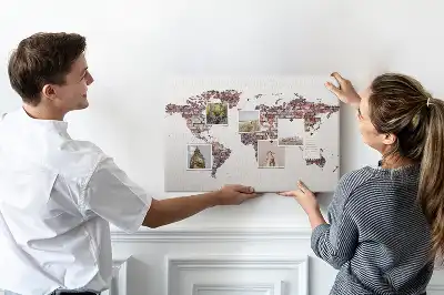 Kurk prikbord Bakstenen wereldmotief loft