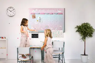 Kurk prikbord Weekplanner eenhoorns