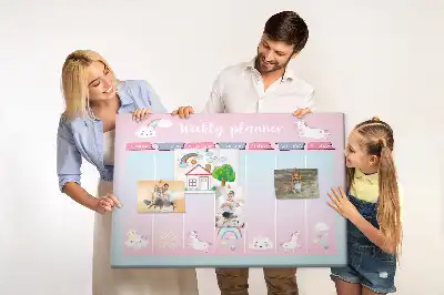 Kurk prikbord Weekplanner eenhoorns