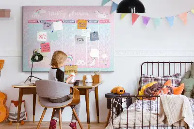Kurk prikbord Weekplanner eenhoorns