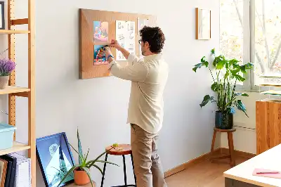 Memobord van kurk Geometrische driehoekige vormen