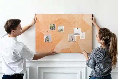 Memobord van kurk Geometrische driehoekige vormen