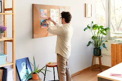 Memobord van kurk Geometrische driehoekige vormen