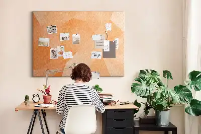 Memobord van kurk Geometrische driehoekige vormen