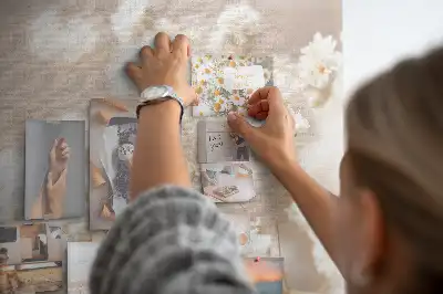 Memobord van kurk Kleine witte bloemen