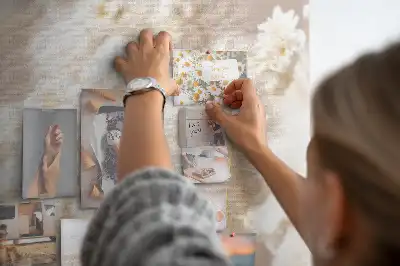 Memobord van kurk Kleine witte bloemen