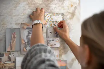 Memobord van kurk Kleine witte bloemen