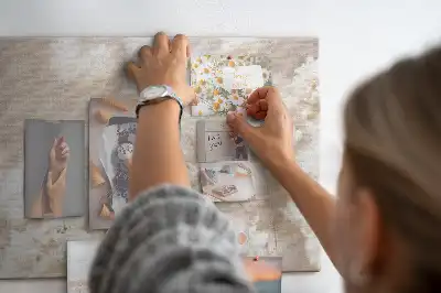 Memobord van kurk Kleine witte bloemen