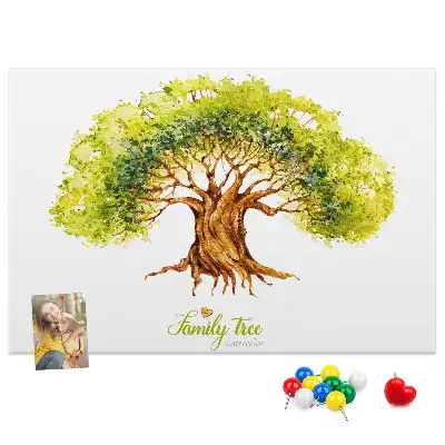 Memobord van kurk Stamboom herinnering van generaties