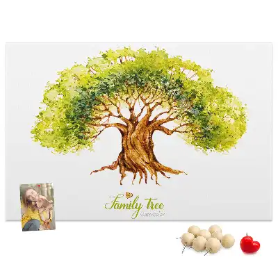 Memobord van kurk Stamboom herinnering van generaties