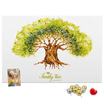 Memobord van kurk Stamboom herinnering van generaties