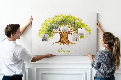 Memobord van kurk Stamboom herinnering van generaties