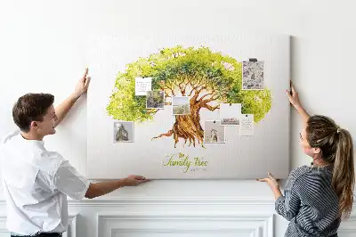 Memobord van kurk Stamboom herinnering van generaties