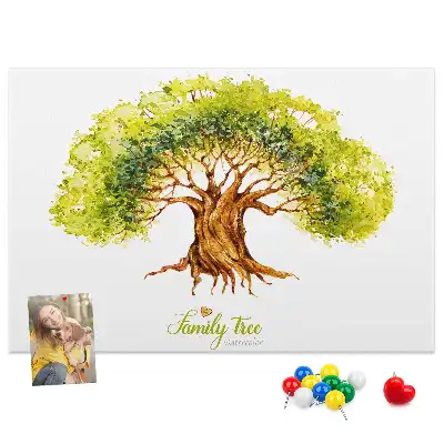 Memobord van kurk Stamboom herinnering van generaties