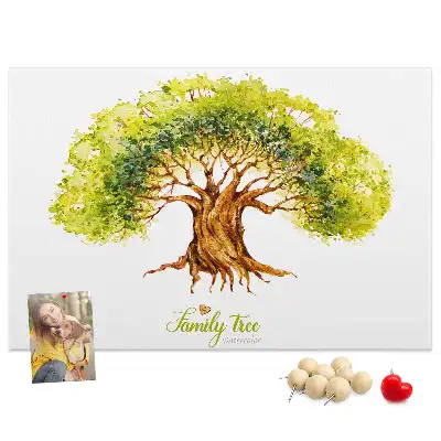 Memobord van kurk Stamboom herinnering van generaties