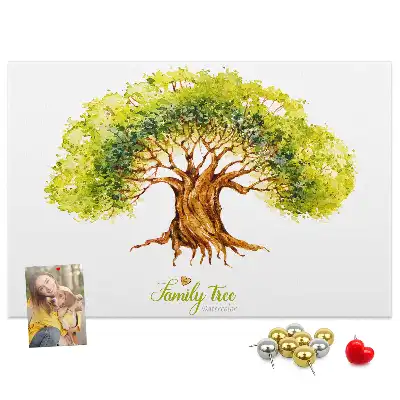 Memobord van kurk Stamboom herinnering van generaties