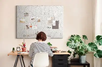 Memobord van kurk Artistieke inktvlekken