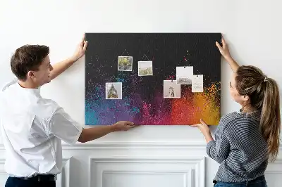 Memobord van kurk Kleurexplosie