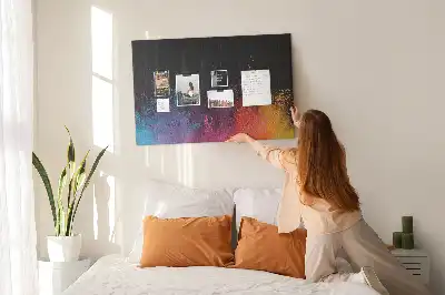 Memobord van kurk Kleurexplosie