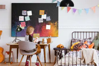 Memobord van kurk Kleurexplosie
