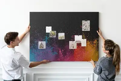Memobord van kurk Kleurexplosie