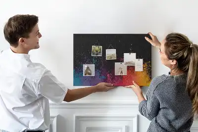 Memobord van kurk Kleurexplosie