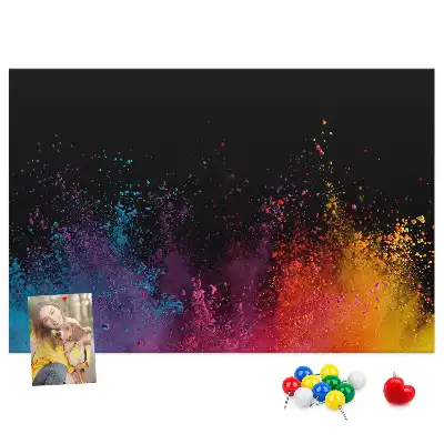 Memobord van kurk Kleurexplosie