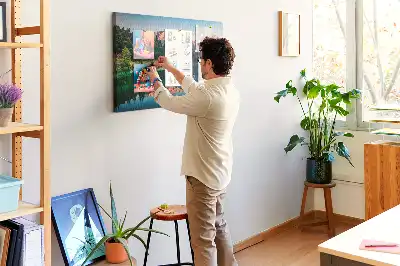 Memobord van kurk Meer landschap