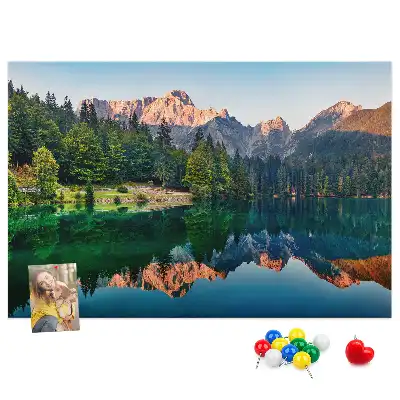Memobord van kurk Meer landschap