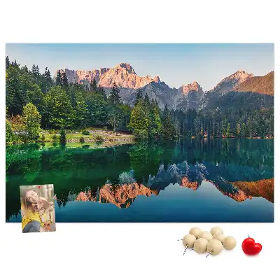Memobord van kurk Meer landschap