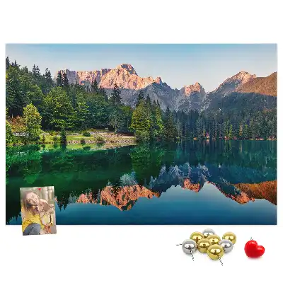 Memobord van kurk Meer landschap