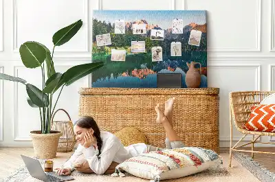 Memobord van kurk Meer landschap