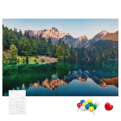 Memobord van kurk Meer landschap