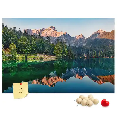 Memobord van kurk Meer landschap