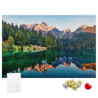 Memobord van kurk Meer landschap