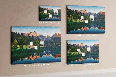 Memobord van kurk Meer landschap