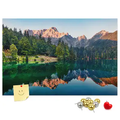 Memobord van kurk Meer landschap