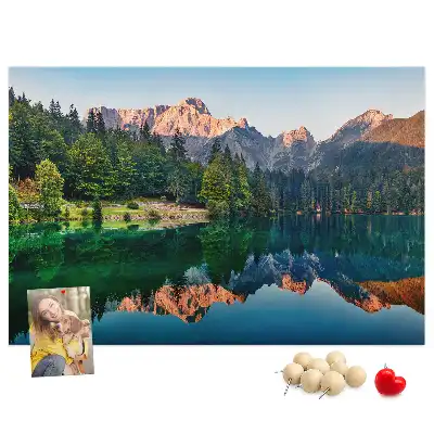 Memobord van kurk Meer landschap