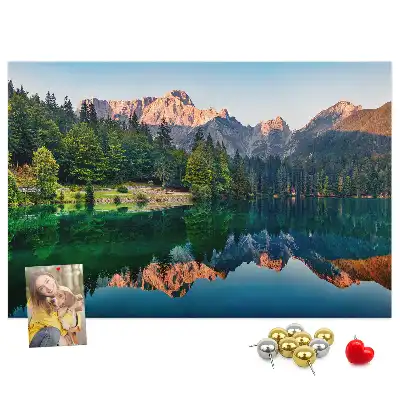 Memobord van kurk Meer landschap