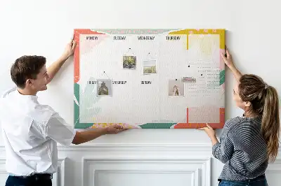 Kurk prikbord Eenvoudige weekplanner