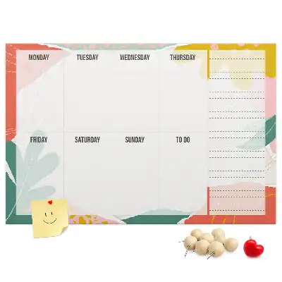 Kurk prikbord Eenvoudige weekplanner