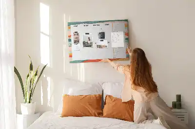 Memobord van kurk Retro weekplanner