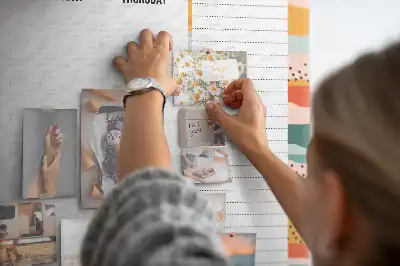 Memobord van kurk Retro weekplanner