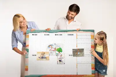 Memobord van kurk Retro weekplanner