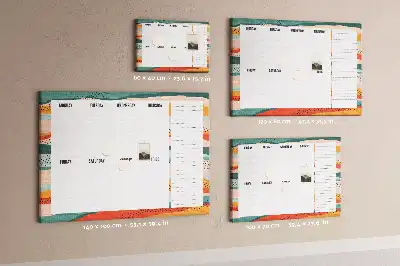 Memobord van kurk Retro weekplanner