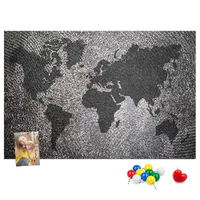 Memobord van kurk Minimalistische betonnen wereld